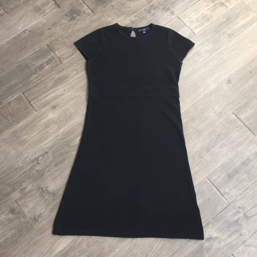 Gap Little Black Dress, Cotton Wool Knit, Small